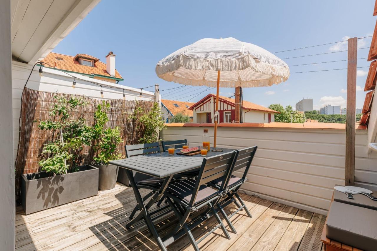 ビアリッツLittle Bibi Terrace - Cote Des Basques And Private Garageアパートメント エクステリア 写真