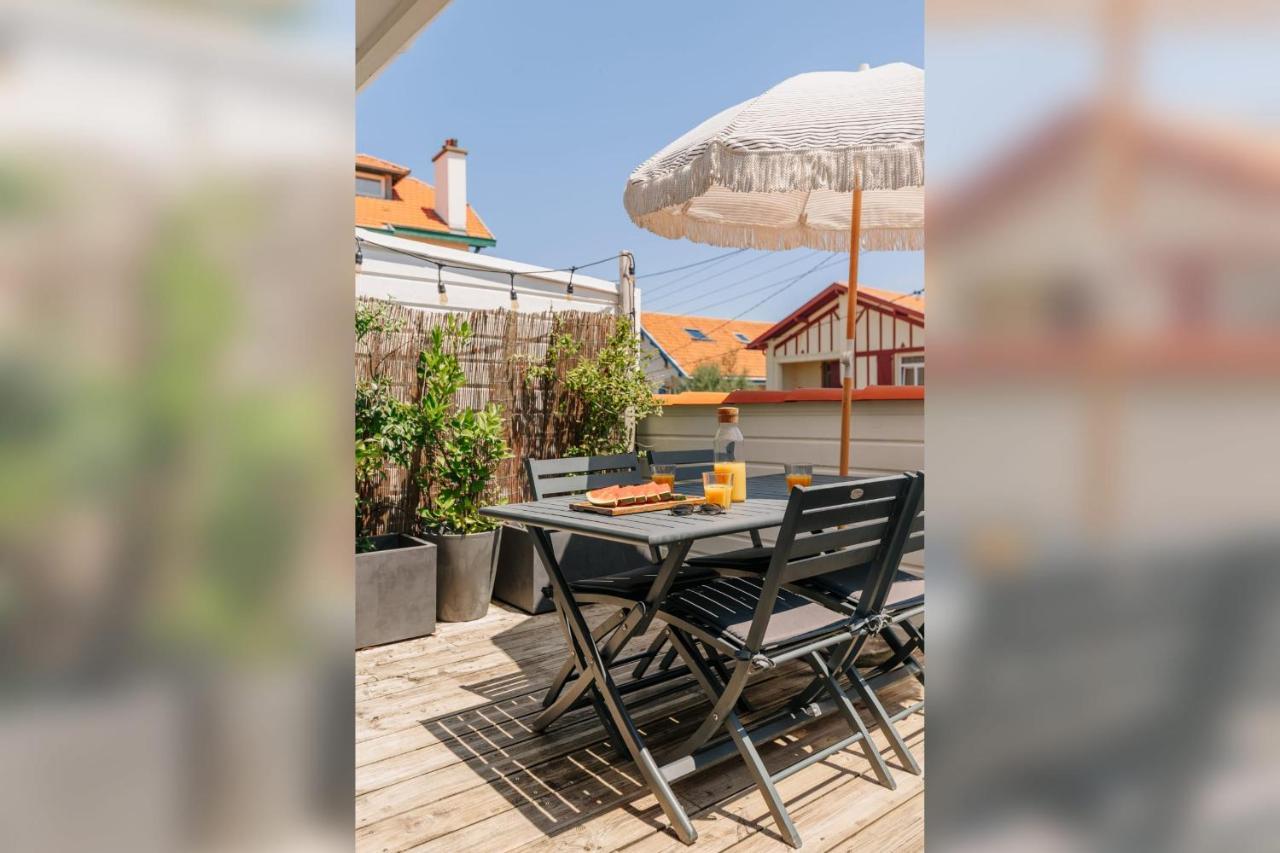 ビアリッツLittle Bibi Terrace - Cote Des Basques And Private Garageアパートメント エクステリア 写真